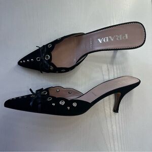 Prada Suede Kitten Heels